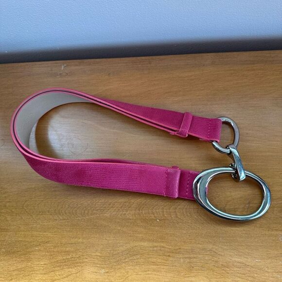 Coldwater Creek Women’s Vegan Leather Pink Python Embossed Adjustable Hipslung H - Picture 7 of 7